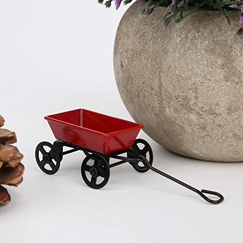 1:12 Scale Metal Pulling Cart Model - Doll House Accessory for Mini ' Imaginative Play von FUZHUI