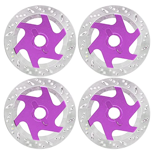 FUZHUI 4PCS Universal Aluminiumlegierung RC Auto Bremsscheibe Metall Sechskantadapter, präzise CNC-gefräst für Stabilität, eloxierte Rostoberfläche, leichtes Design, Montage, (Purple) von FUZHUI