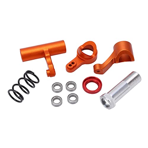 FUZHUI Aluminium-Lenkbaugruppe und Achsschenkelsatz Orange für ZD Racing 1/7 RC-Car, inklusive robuster Aluminiumteile für verbesserte Lenkleistung und Haltbarkeit, von FUZHUI