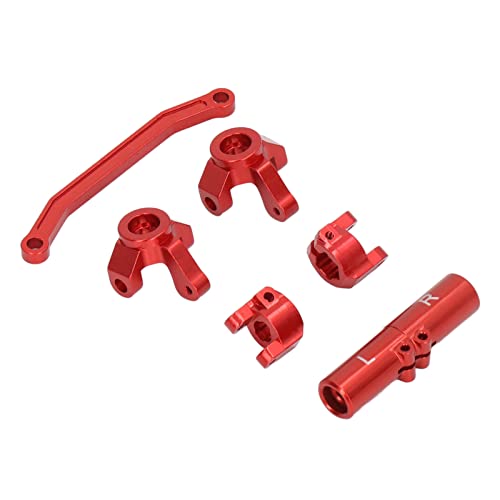 FUZHUI Aluminum Alloy RC Car Steering & Rear Axle Set for 1/24 Climbing Cars - Lightweight & Strength (Red) von FUZHUI