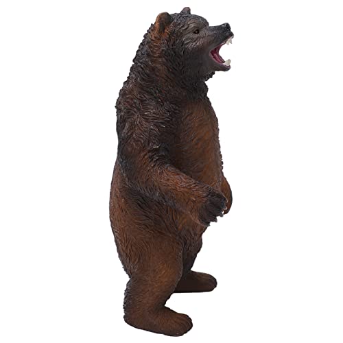 FUZHUI Brown Bear Figurine Lifelike Plastic Stimulates Imagination for Mini Learning and Play von FUZHUI