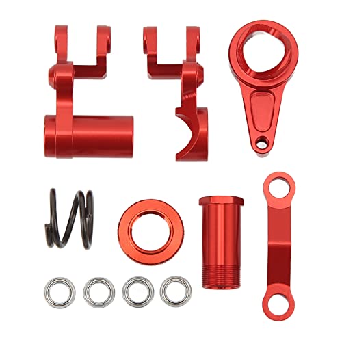 FUZHUI Premium-Lenkservosaver aus Aluminiumlegierung mit Kugellagern für stabile und - für Slash 1/10 RC-Car-Enthusiasten (Red) von FUZHUI