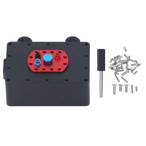 FUZHUI RC-Empfängerbox aus Aluminiumlegierung mit Dichtung für 1/10 RC-Crawler-Autos – Installation und leichte Konstruktion (Black) von FUZHUI