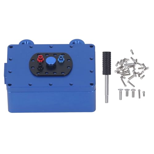 FUZHUI RC-Empfängerbox aus Aluminiumlegierung mit Dichtung für 1/10 RC-Crawler-Autos – Installation und leichte Konstruktion (Blue) von FUZHUI