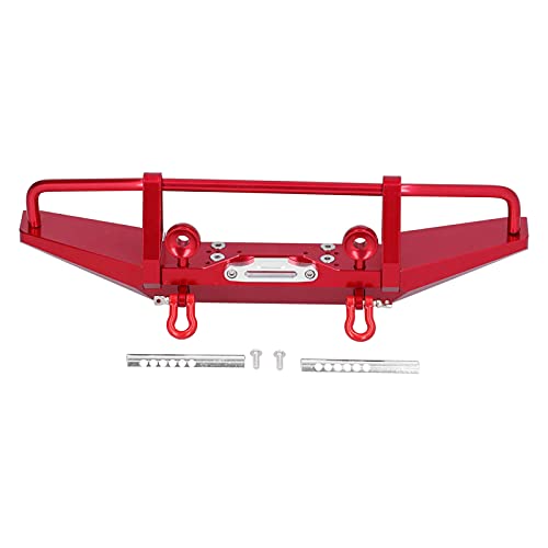 FUZHUI RC-Frontstoßstange aus Aluminiumlegierung mit Montagepfosten-Upgrade für 90046 90047 1/10 RC Crawler, verbesserter Schutz, Schnellspanner-Simulation (Red) von FUZHUI