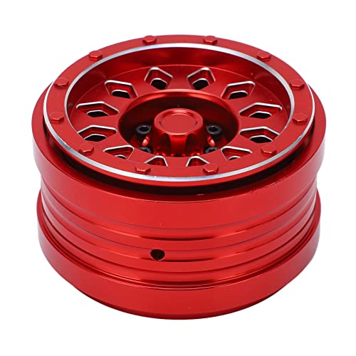 FUZHUI RC-Radnabe aus Aluminiumlegierung, 2,9 Zoll, für JLU 1/6 RC Crawler – verbesserte Stabilität und Leistung, CNC-gefräst für Haltbarkeit (Red) von FUZHUI