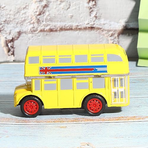 FUZHUI Zurückziehbares Autospielzeug aus Legierung – Simulation eines Cartoon-Busmodells für Mini und Sammler (travel Bus Yellow) von FUZHUI