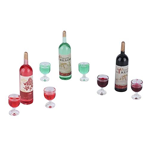 Miniature Dollhouse Wine Bottle Set - Realism Mini Toy for Party and Mini ' Creativity Boost von FUZHUI