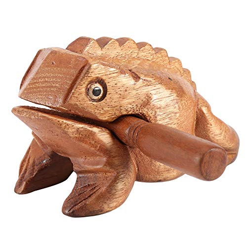 Wooden Lucky Frog Musical Instrument - Traditional Craft for Home Office Decor and Good Fortune (No. 5 15.6CM) von FUZHUI