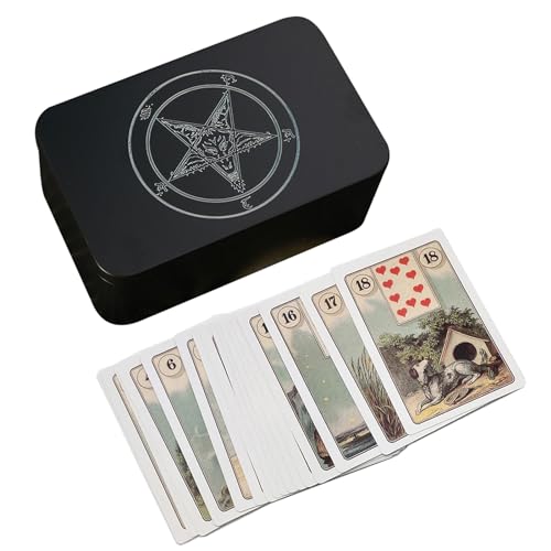 FUZYXIH Spielkartenbox Sammelkartenetui Tarot Aufbewahrungsdose Kartenorganisatoren Kartenetui Leere Metall Aufbewahrungsbox Für Spielkarten Kartenschutzhülle von FUZYXIH