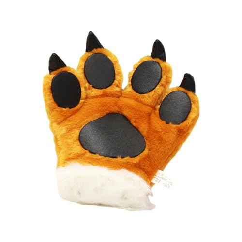 FUZYXIH Tigerkostüm Set Tigerohren Schwanzhandschuhe Tierkostüm Set Zubehör Für Kinder Halloween Cosplay Requisiten Tigerkostüm von FUZYXIH