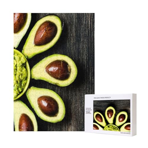 Avocado Flower Made Palta Guacamole Essen Und Trinken, Puzzle Für Erwachsene 300 Teile Puzzle Für Erwachsene, Puzzle 300 Teile Für Erwachsene Anspruchsvolle Puzzlespiele,11x15,7 Zoll von FUkker