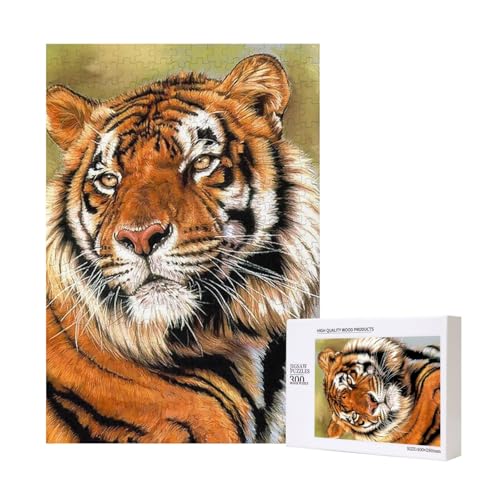 Niedlicher Tiger, Puzzle Für Erwachsene, 300 Teile, Puzzle Für Erwachsene, Puzzle 300 Teile Für Erwachsene, Herausfordernde Puzzlespiele,11x15,7 Zoll von FUkker