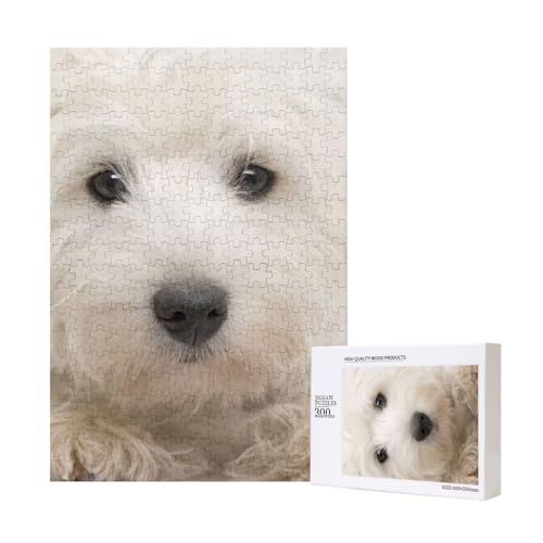 Niedlicher Westie-Welpe, Puzzle Für Erwachsene, 300 Teile, Puzzle Für Erwachsene, Puzzle 300 Teile Für Erwachsene, Herausfordernde Puzzlespiele,11x15,7 Zoll von FUkker