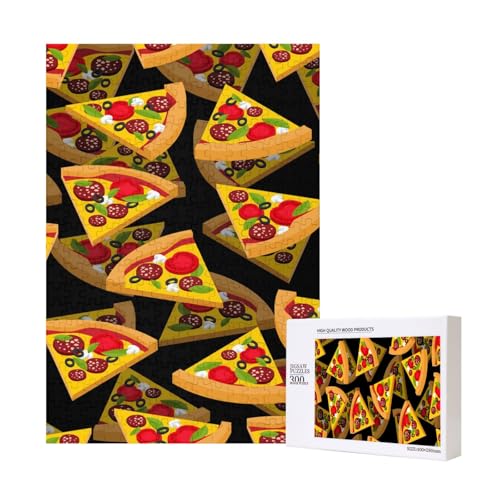 Pizza 3D, Puzzle Für Erwachsene, 300 Teile Puzzle Für Erwachsene, Puzzle 300 Teile Für Erwachsene Anspruchsvolle Puzzlespiele,11x15,7 Zoll von FUkker