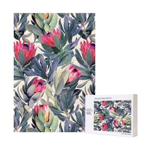 Protea Paradise Gedruckt, Puzzle Für Erwachsene, 300 Teile, Puzzle Für Erwachsene, Puzzle 300 Teile Für Erwachsene, Herausfordernde Puzzlespiele,11x15,7 Zoll von FUkker