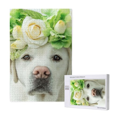 Puzzles Für Erwachsene, 1000 Teile, Puzzle Für Erwachsene, Puzzle 1000 Teile Für Erwachsene, Herausfordernde Puzzlespiele, Lustiger Labrador-Retriever-Welpe,19,7 x 29,5 Zoll von FUkker