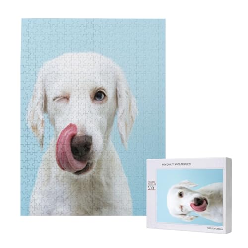 Puzzles Für Erwachsene, 500 Teile, Puzzle Für Erwachsene, Puzzle 500 Teile Für Erwachsene, Anspruchsvolle Puzzlespiele, Lustiger Labrador,15x20,4 Zoll von FUkker