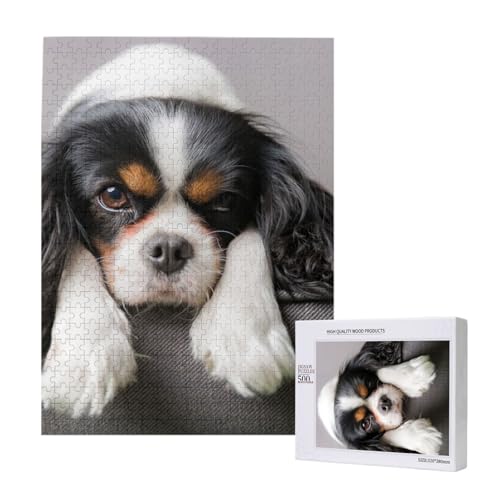 Puzzles Für Erwachsene, 500 Teile, Puzzle Für Erwachsene, Puzzle 500 Teile Für Erwachsene, Herausfordernde Puzzlespiele, Cavalier King Charles Spaniel Hund,15x20,4 Zoll von FUkker