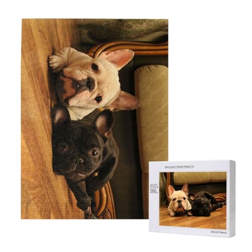 Puzzles Für Erwachsene, 500 Teile, Puzzle Für Erwachsene, Puzzle 500 Teile Für Erwachsene, Herausfordernde Puzzlespiele, Französische Bulldogge,15x20,4 Zoll von FUkker