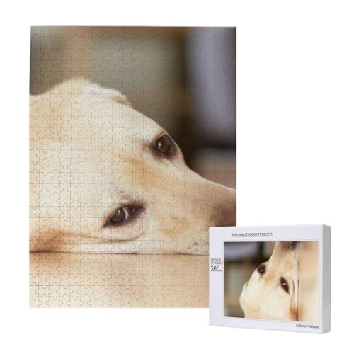 Puzzles Für Erwachsene, 500 Teile, Puzzle Für Erwachsene, Puzzle 500 Teile Für Erwachsene, Herausfordernde Puzzlespiele, Gelber Labrador Retriever-Druck,15x20,4 Zoll von FUkker