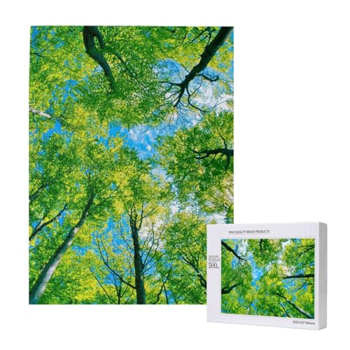 Puzzles Für Erwachsene, 500 Teile, Puzzle Für Erwachsene, Puzzle 500 Teile Für Erwachsene, Herausfordernde Puzzlespiele, Grüne, Immergrüne Bäume, Wald, Natur,15x20,4 Zoll von FUkker