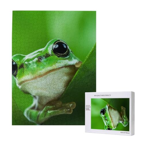 Puzzles Für Erwachsene, 500 Teile, Puzzle Für Erwachsene, Puzzle 500 Teile Für Erwachsene, Herausfordernde Puzzlespiele, Grüner Frosch,15x20,4 Zoll von FUkker