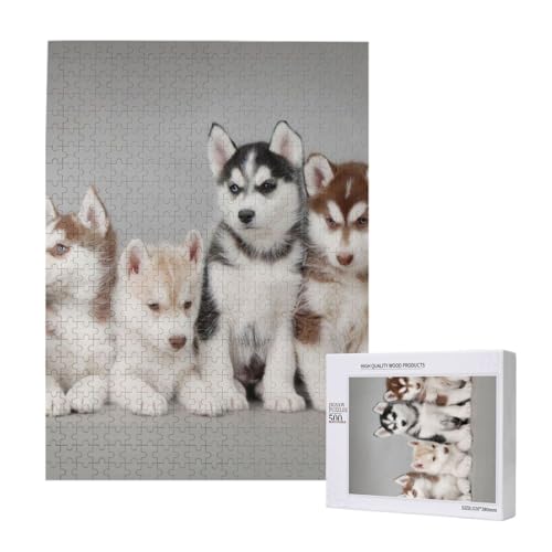 Puzzles Für Erwachsene, 500 Teile, Puzzle Für Erwachsene, Puzzle 500 Teile Für Erwachsene, Herausfordernde Puzzlespiele, Husky Huskie Dogs,15x20,4 Zoll von FUkker