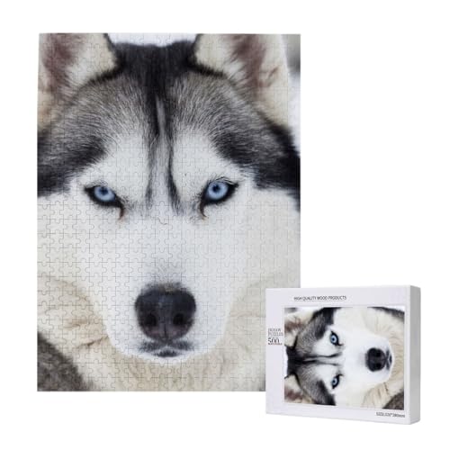 Puzzles Für Erwachsene, 500 Teile, Puzzle Für Erwachsene, Puzzle 500 Teile Für Erwachsene, Herausfordernde Puzzlespiele, Niedlicher Husky,15x20,4 Zoll von FUkker