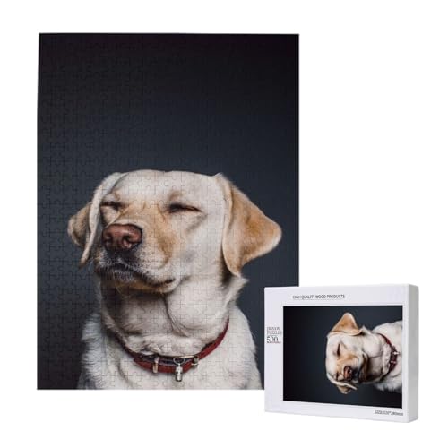 Puzzles Für Erwachsene, 500 Teile, Puzzle Für Erwachsene, Puzzle 500 Teile Für Erwachsene, Herausfordernde Puzzlespiele, Niedlicher Labrador-Hund, Bedruckt,15x20,4 Zoll von FUkker