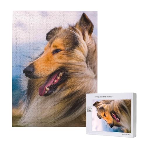 Puzzles Für Erwachsene, 500 Teile, Puzzle Für Erwachsene, Puzzle 500 Teile Für Erwachsene, Herausfordernde Puzzlespiele, Schöner Rauer Collie,15x20,4 Zoll von FUkker