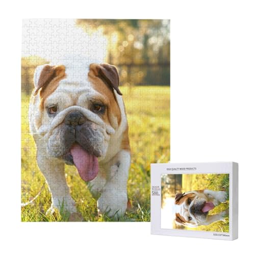 Puzzles Für Erwachsene, 500 Teile, Puzzle Für Erwachsene, Puzzle 500 Teile Für Erwachsene, Herausfordernde Puzzlespiele, Süßes Bulldoggen-Welpenmuster,15x20,4 Zoll von FUkker