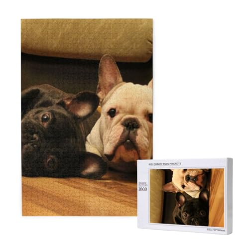 Puzzles Für Erwachsene 1000 Teile Puzzles Für Erwachsene, Puzzle 1000 Teile Für Erwachsene Anspruchsvolle Puzzlespiele Französische Bulldogge,19,7 x 29,5 Zoll von FUkker