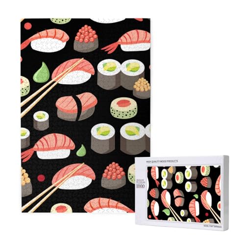 Puzzles Für Erwachsene 1000 Teile Puzzles Für Erwachsene, Puzzle 1000 Teile Für Erwachsene Anspruchsvolle Puzzlespiele Japanische Sushi-Küche,19,7 x 29,5 Zoll von FUkker