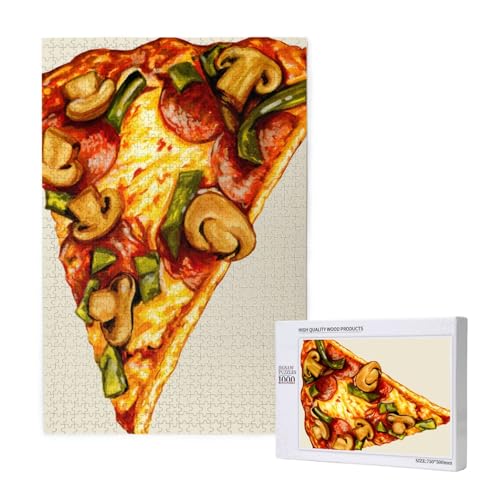 Puzzles Für Erwachsene 1000 Teile Puzzles Für Erwachsene, Puzzle 1000 Teile Für Erwachsene Anspruchsvolle Puzzlespiele Pizza,19,7 x 29,5 Zoll von FUkker