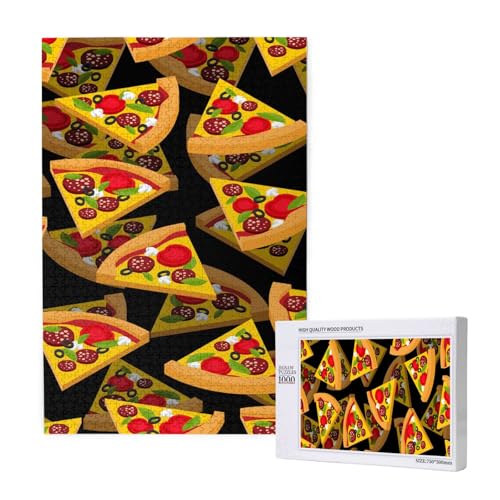 Puzzles Für Erwachsene 1000 Teile Puzzles Für Erwachsene, Puzzle 1000 Teile Für Erwachsene Anspruchsvolle Puzzlespiele Pizza 3D,19,7 x 29,5 Zoll von FUkker