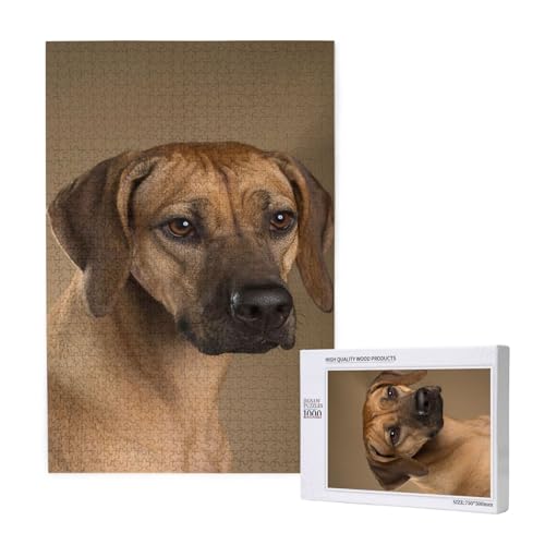 Puzzles Für Erwachsene 1000 Teile Puzzles Für Erwachsene, Puzzle 1000 Teile Für Erwachsene Anspruchsvolle Puzzlespiele Rhodesian Ridgeback,19,7 x 29,5 Zoll von FUkker