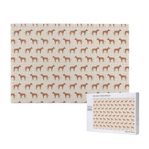 Rhodesian Ridgeback Hunderasse Pet Tan, 1000 Stück Holzspielzeug, Puzzlespiele, Erwachsenenpuzzle, Familienspiele, Wanddekorationen,wie Gezeigt,Einheitsgröße von FUkker