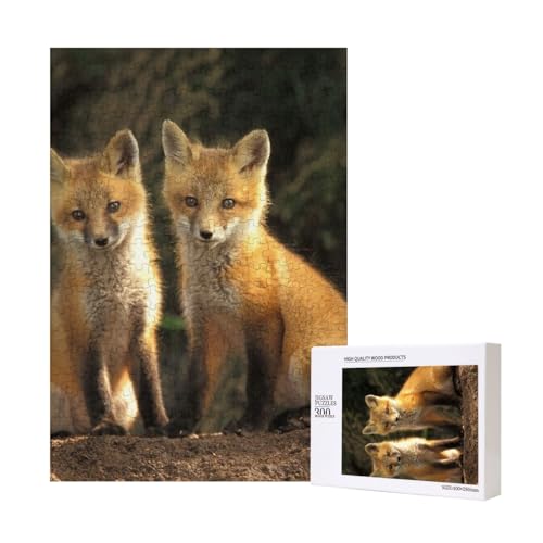 Rotfuchs-Tier, Puzzle Für Erwachsene, 300 Teile, Puzzle Für Erwachsene, Puzzle 300 Teile Für Erwachsene, Herausfordernde Puzzlespiele,11x15,7 Zoll von FUkker