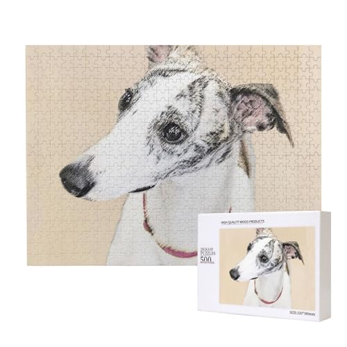 Whippet Dog, 500 Stück Holzspielzeug, Puzzlespiele, Erwachsenenpuzzle, Familienspiele, Wanddekorationen,wie Gezeigt,Einheitsgröße von FUkker