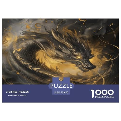 Puzzle für Kinder, Fliegender Drache, 1000 Teile, Holzpuzzle für Erwachsene und Kinder, Herausforderungsfamilie, 1000 Teile (75 x 50 cm) von FUmoney