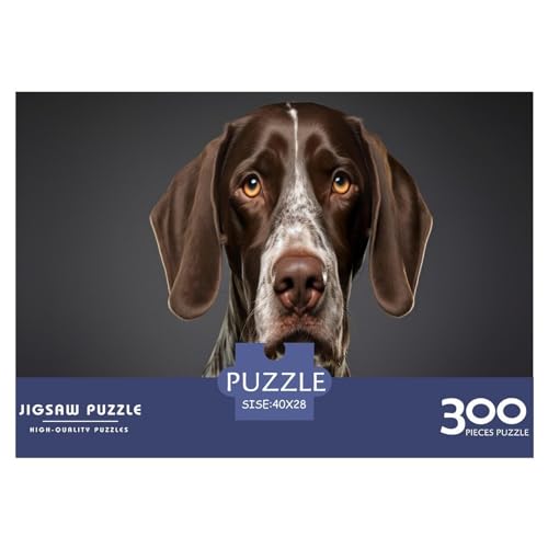 Puzzle mit Haustierhund, 300 Teile, kreatives rechteckiges großes Familienpuzzlespiel, Kunstwerk für Erwachsene, Teenager, 300 Teile (40 x 28 cm) von FUmoney
