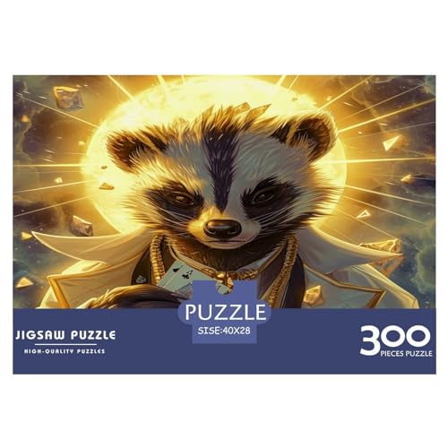 Puzzles 300 Teile für Erwachsene, Dachskartenpuzzle für Erwachsene, Holzbrettpuzzles, Familiendekoration, 300 Teile (40 x 28 cm) von FUmoney