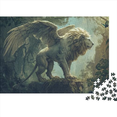 Puzzles für Erwachsene, 500 Teile, Löwenflügel-Puzzles für Erwachsene, Holzbrett-Puzzles, lustiges Geschenk, 500 Teile (52 x 38 cm) von FUmoney