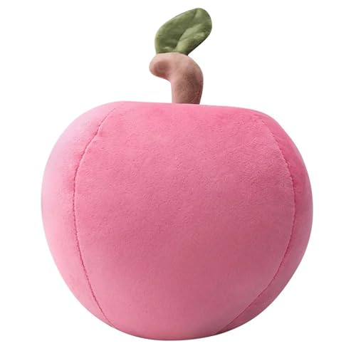 FVCTGHZ Bubble Kiss Imitation Obst Plüschtier Kissen for Sofa Zuhause Rosa Apfel Sitzkissen Kinder Geburtstagsgeschenk Büro Dekor Samtkissen(25cm) von FVCTGHZ