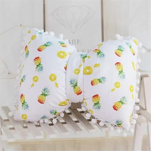 FVCTGHZ Ins Hot Cotton Bow Sofa Wurfkissen mädchenhaftes Schlafzimmer Erkerfenster Dekoration Kissen süßes Bett Streifen Schleife Schlafkissen(Color6) von FVCTGHZ