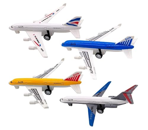 FVGYITG 4 Stück Modellflugzeug Legierung Airbus,Flugzeug Miniatur Modell,Flugzeug Spielzeug Modell Kleiner Maßstab,14.2cm*14cm Airplane Metall Modell Geschenk für Kind Jungen Mädchen von FVGYITG