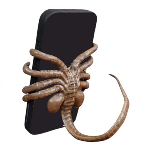 FVPKYUR 19x9x28cm Facehugger Telefonhalter - Alien Phone Holder, Verstellbarer Gotischer Handyhalter, Gruseliger Handyhalter, Gruselfilm Handyhalter Ständer, Flexibler Schwanz Phone Holder von FVPKYUR