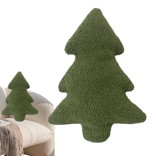 FVPKYUR 21x30cm Weihnachtsbaum Form Kissen - Weihnachtsbaum Kissen Dekoration, Weihnachts Winter Kissen, Weihnachts Kissen Niedliche Dekokissen, Weihnachten Kissen Baum Für Schlafzimmer, Wohnzimmer von FVPKYUR