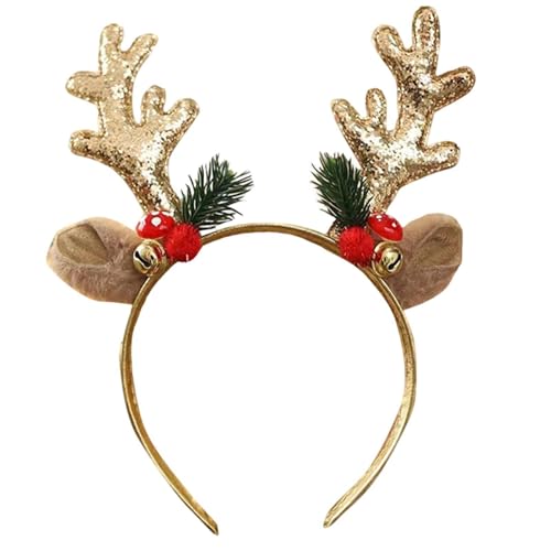 FVPKYUR 23x10x1cm Rentier Geweih Stirnband - Rentier Ohren Stirnband, Haarreif Weihnachts Haarschmuck, Weihnachts Stirnbänder, Weihnachtsgeweih Stirnband, Weihnachtliche Stirnbänder Für Weihnachten von FVPKYUR